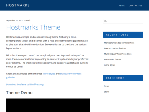 hostmarks free responsive wordpress theme 300x225 Updating the blog